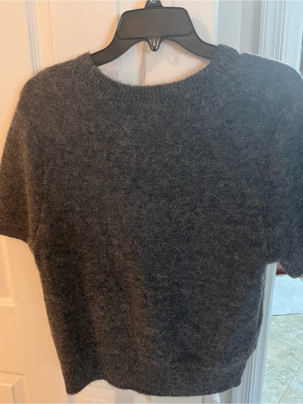 Charcoal Gray Short-Sleeve Sweater - Picture 3 of 4